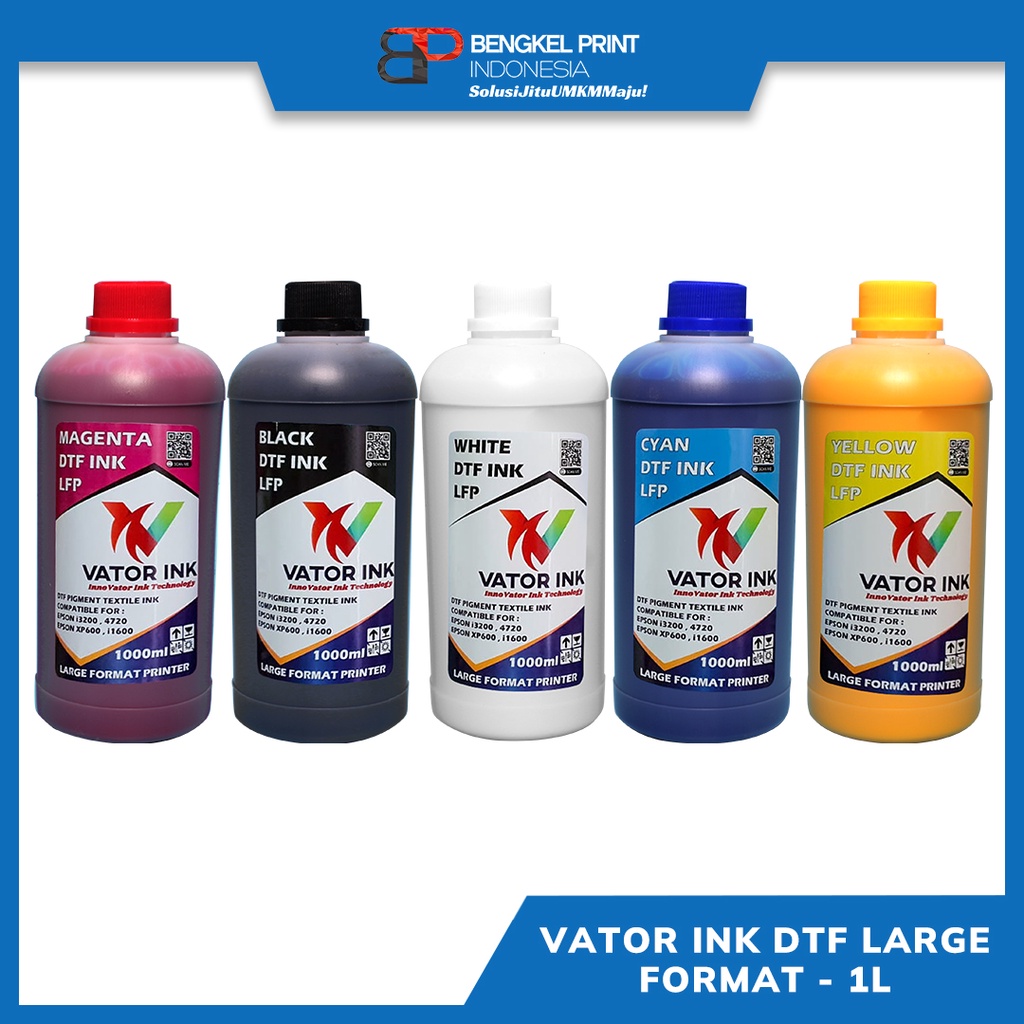 Tinta Vator DTF LFP Large Format Printer CMYK 1L