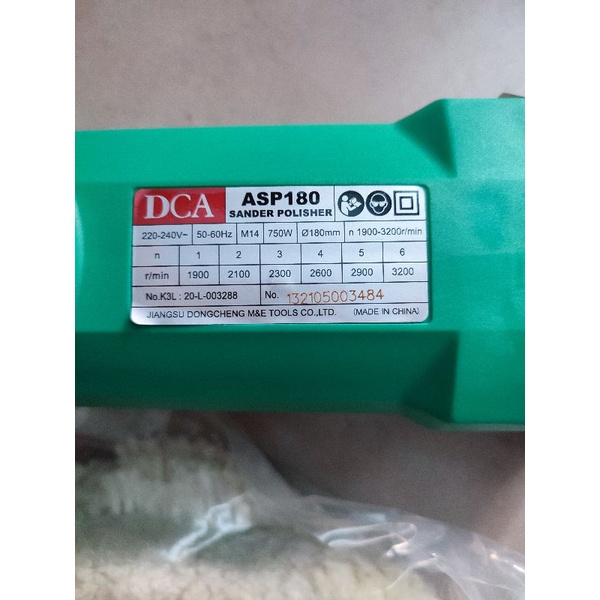 DCA ASP180 mesin poles polisher ASP 180 7inch SIP FF 180