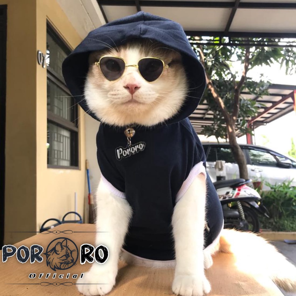 Baju Kucing Lucu Murah Aksesoris Hewan  Hoodie Combed 30S