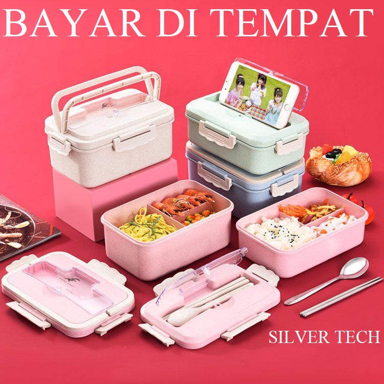 Portable Lunch Box - kotak bekal makanan - kotak bento makan