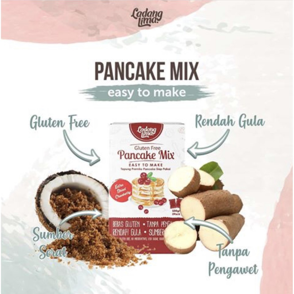 

Ladang Lima Pancake Mix 220gr / Makanan Sehat / Healthy Food