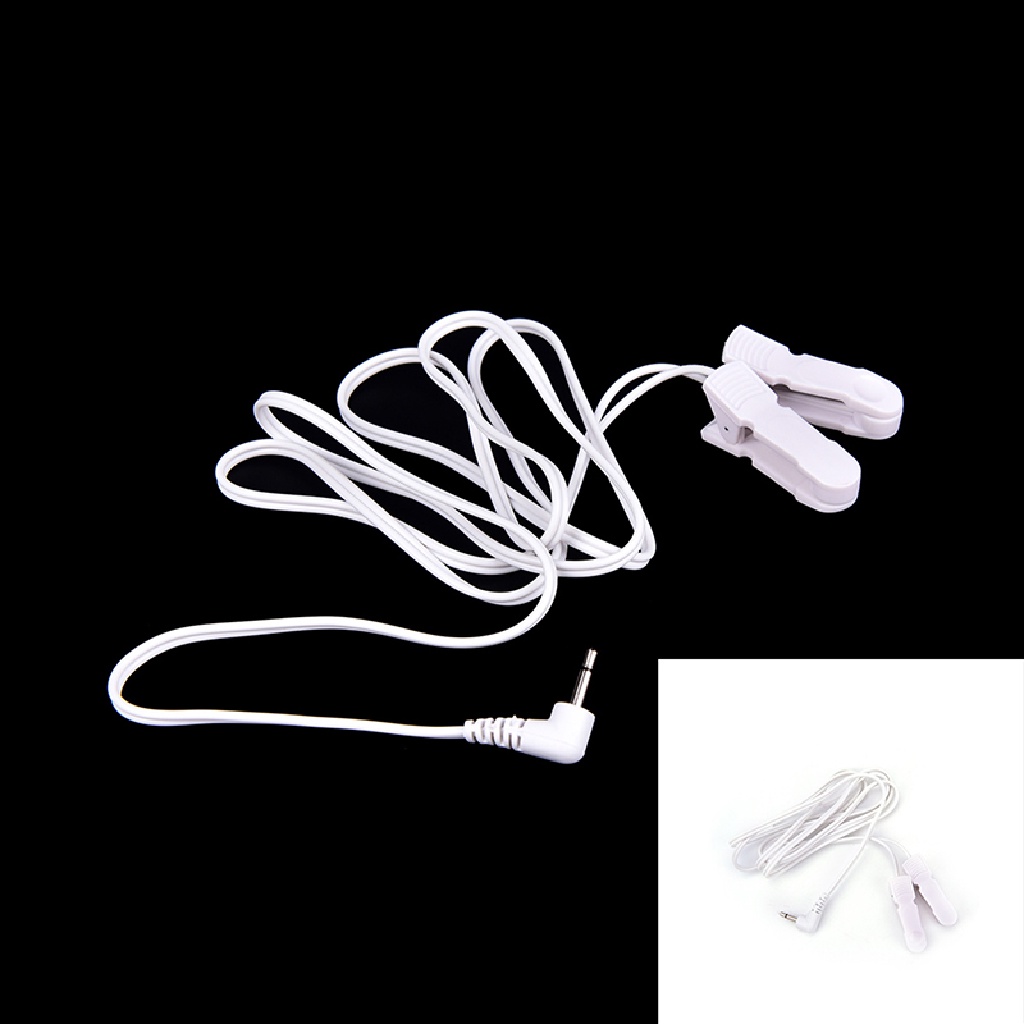 Kabel Elektroda Dengan 2 Klip Telinga 2.5mm Untuk Tens Terapi Pijat Bayi