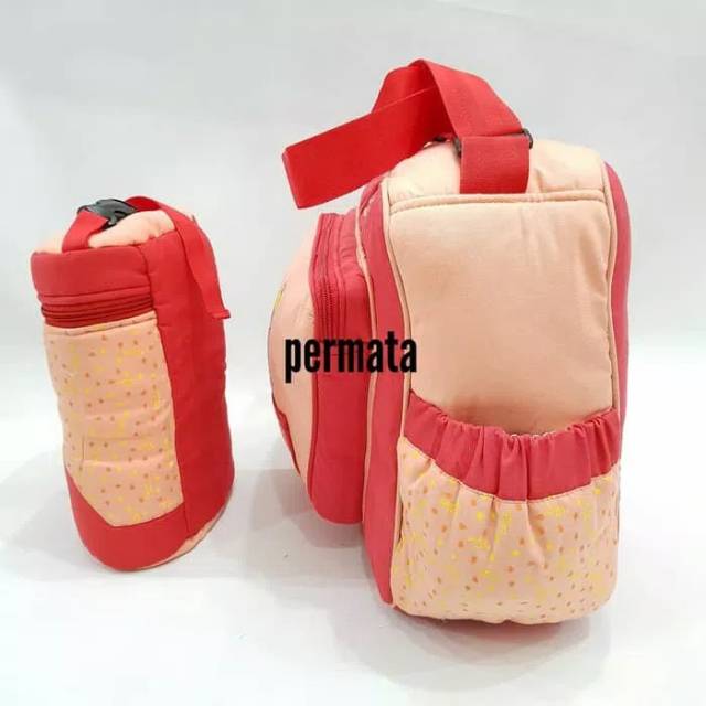 Tas bayi Baby  care Ukuran Besar  / Tas Perlengkapan Baby Diapers Bag baby Orange / ungu Ukuran Jumbo Termos Samping