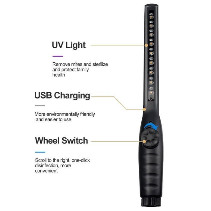 UV STERILIZER STICK STERIL DISINFEKTAN PORTABLE ULTRAVIOLET 30 LED ORI