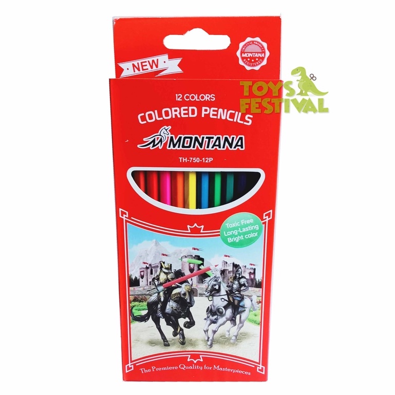 1 Set isi 12 Pcs Pensil Pinsil Warna Montana