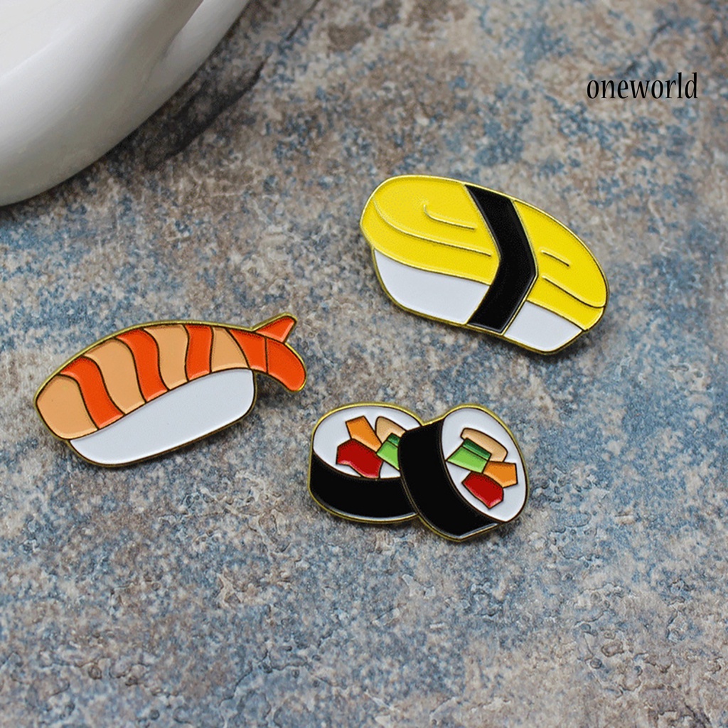 Bros Pin Enamel Bentuk Sushi Makanan Jepang Untuk Dekorasi Topi Jeans