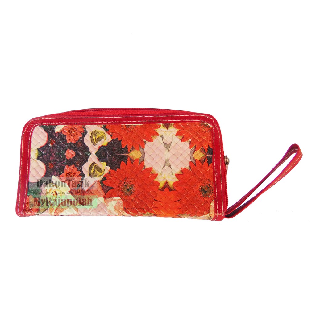 DT-1893 DOMPET ANDROID SLETING 2 DIHIAS MOTIF BUNGA DECOUPAGE