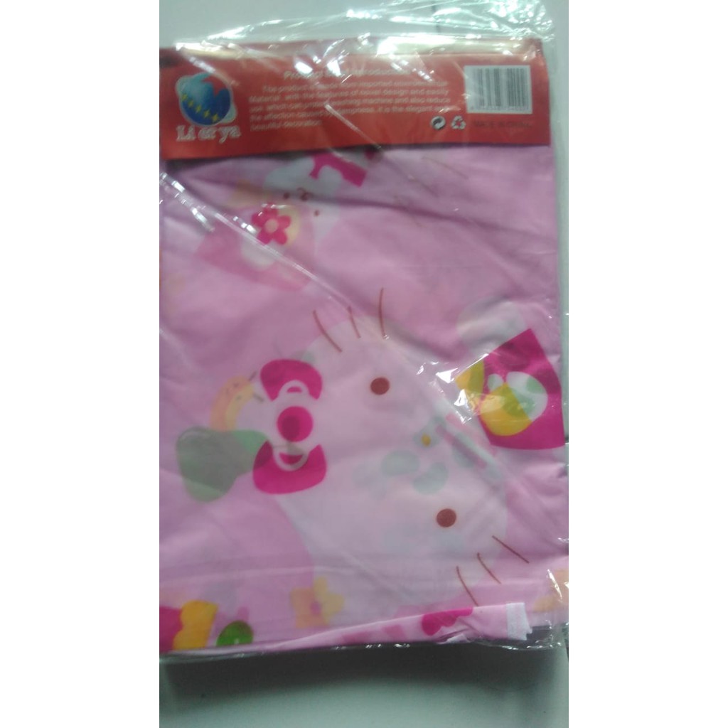 Cover Mesin Cuci Buka Depan Motif Boneka Pink Type B Bahan Satin Tebal Sarung Mesin Cuci