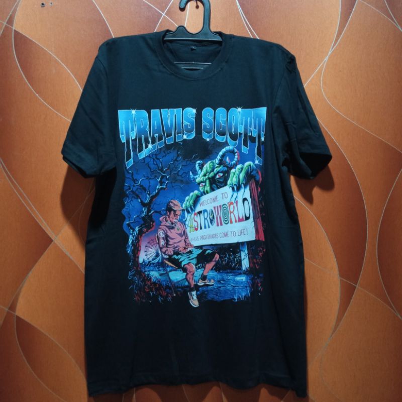 Travis Scott Astroworld Rap Tee/Kaos Musik Rap Hip-Hop Travis Scott Astroworld Unisex/Travis Scott A