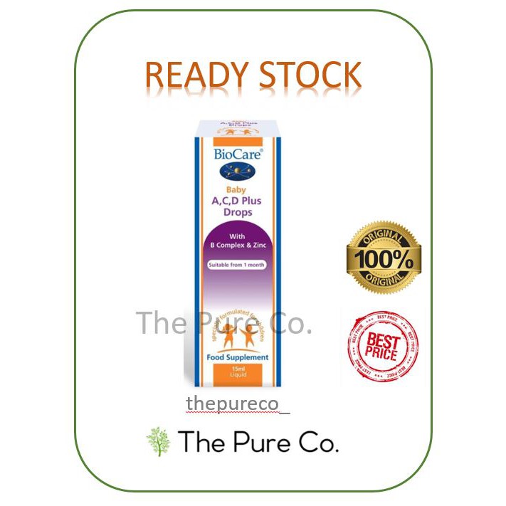 Biocare Baby A, C, D Plus Drops 15ml