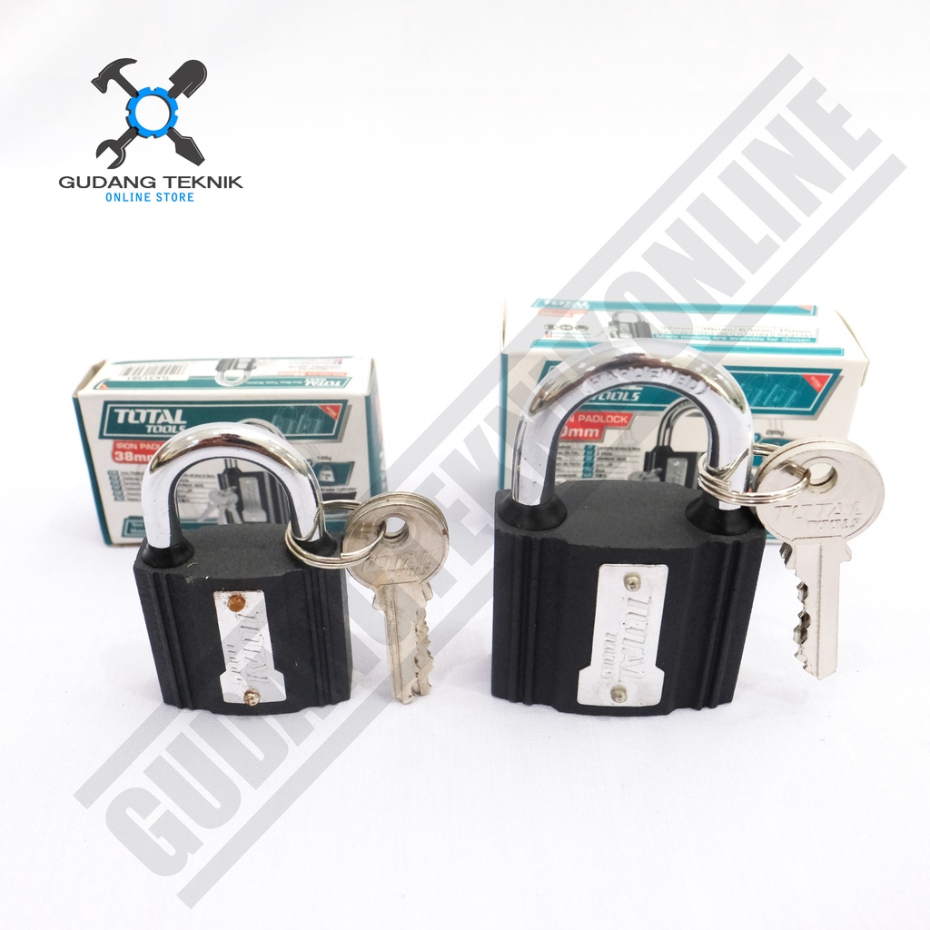 Gembok Besi Hitam 38mm 50mm 63mm TOTAL / Iron Padlock TOTAL