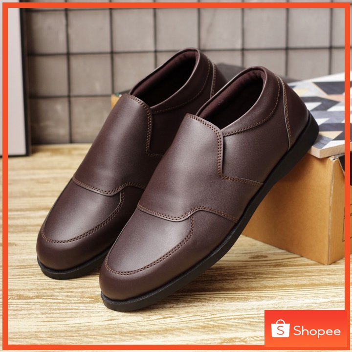 SAMUEL BROWN - Sepatu Loafers Pria Kulit Kasual Klasik Formal Kerja Kuliah Pria/Cowok - Loafer