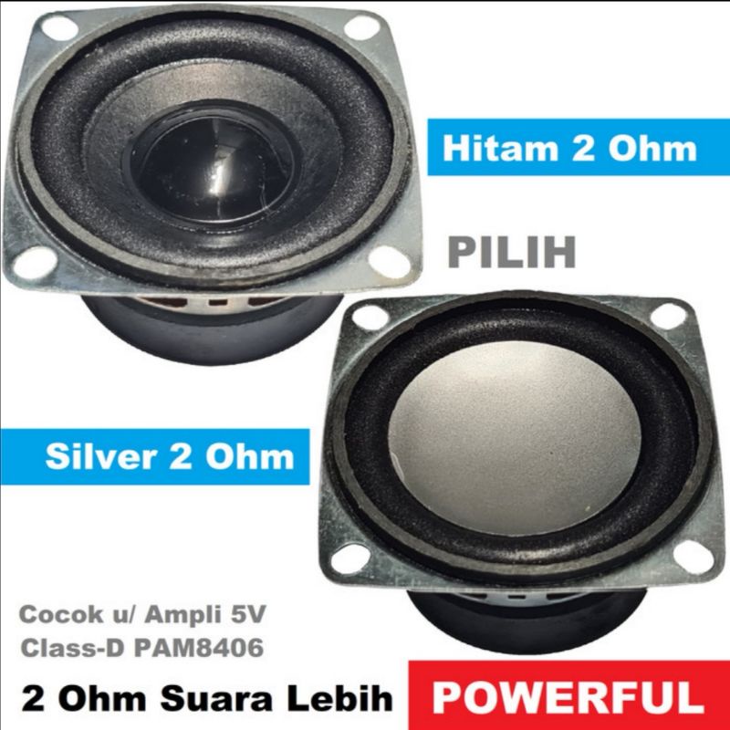 Speaker Mini Bluetooth  2 ohm 2 inch 2in  ampli amplifier PAM8403 PAM8406