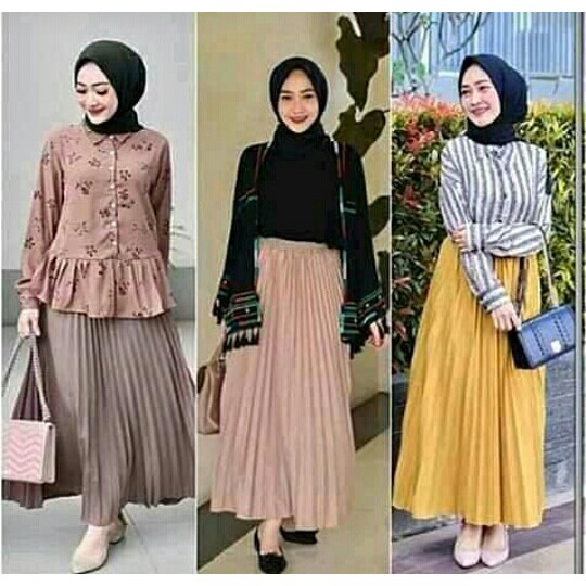 ROK PLISKET MAXI PLEATED TERLARIS