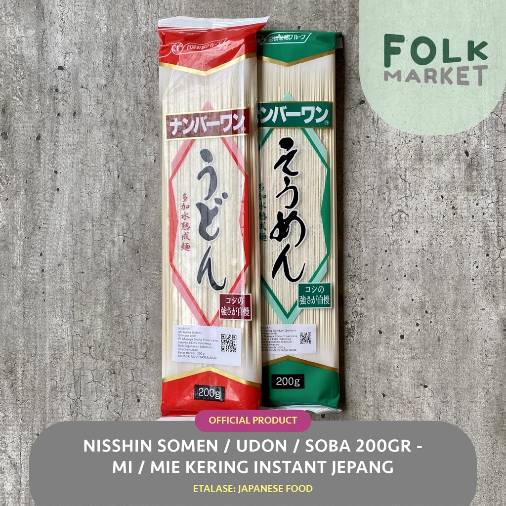 

NISSHIN Somen / Soba / Udon 200gr - Mi / Mie Kering Jepang Instant