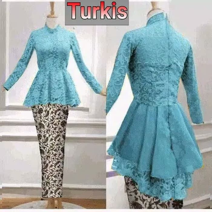 set kebaya wisuda muslim/baju pesta/set resepsi pernikahan/pertunangan | fika