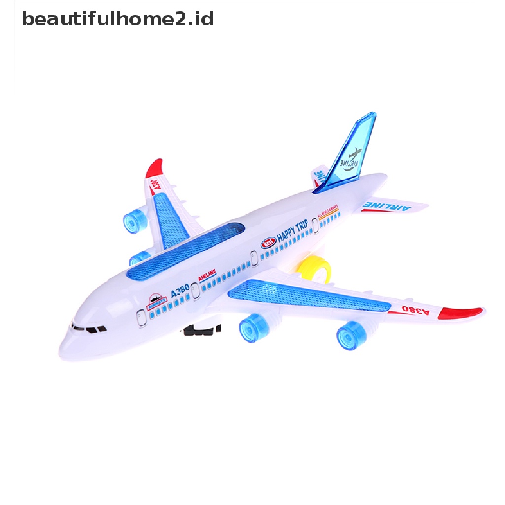 (Beautifulhome2) Buku Literatur Bahasa MandarinId Mainan Pesawat Airbus A380 Elektrik Bahan Plastik Dengan Lampusuara Untuk Anak