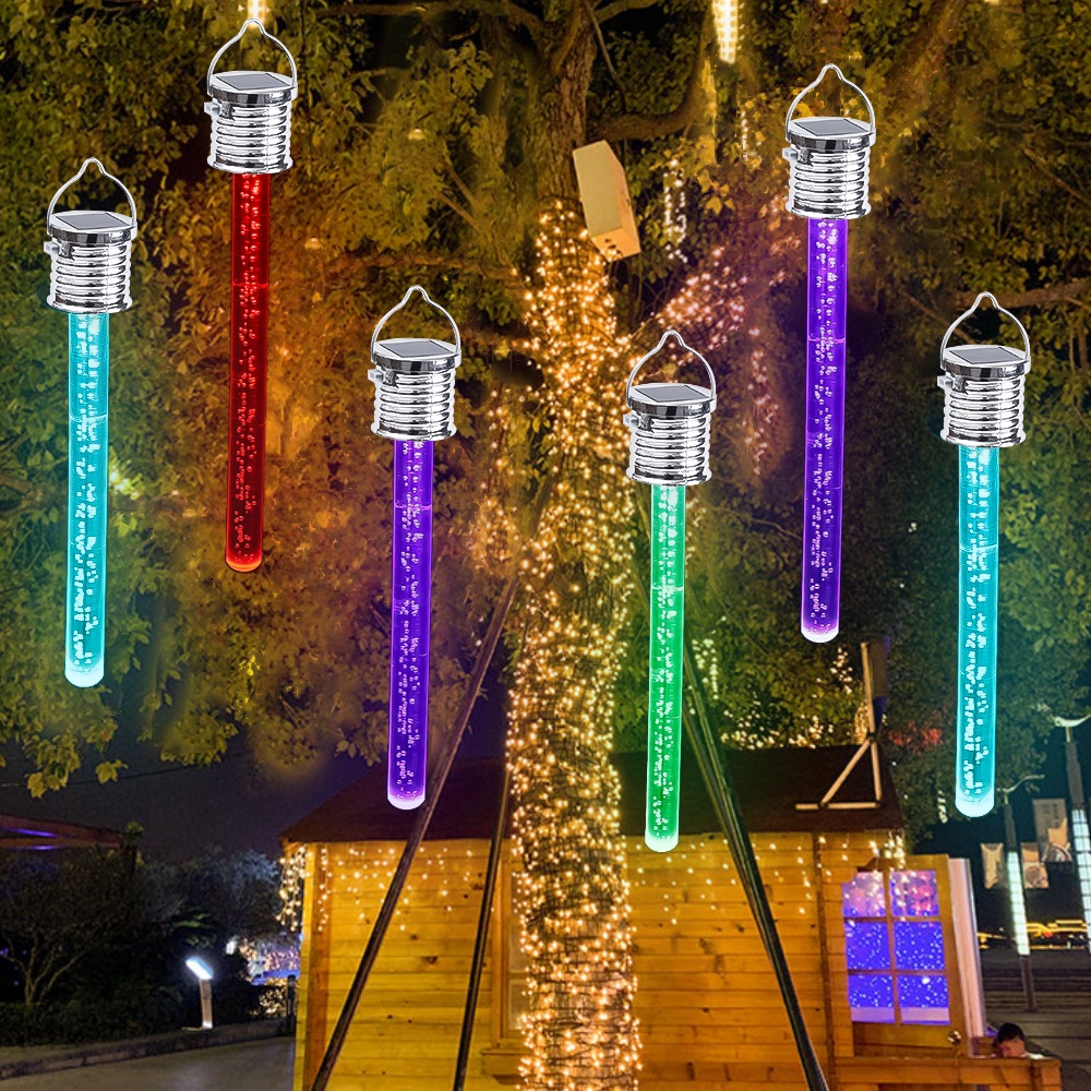 Lampu Taman Led RGB Berubah Warna Tenaga Surya Anti Air Untuk Dekorasi Outdoor