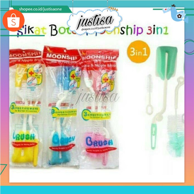 Promo !! SALE !! SIKAT botol bayi moonship 3 in 1-sikat botol bayi murah berkualitas