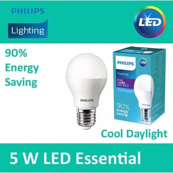 Philips Lampu LED Bulb Essential 3W 5W 7W 9W 11W 13W Watt Putih