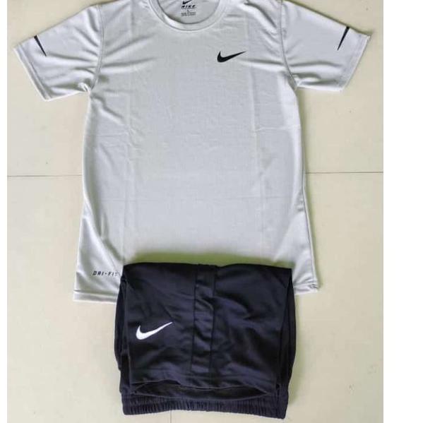Setelan Baju Olahraga Pria Nike Running Gym lmport 