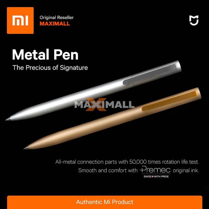 

ra110 Xiaomi Mi Metal Pen - Sign Pen/ Pena/ Pulpen/ Ballpoint