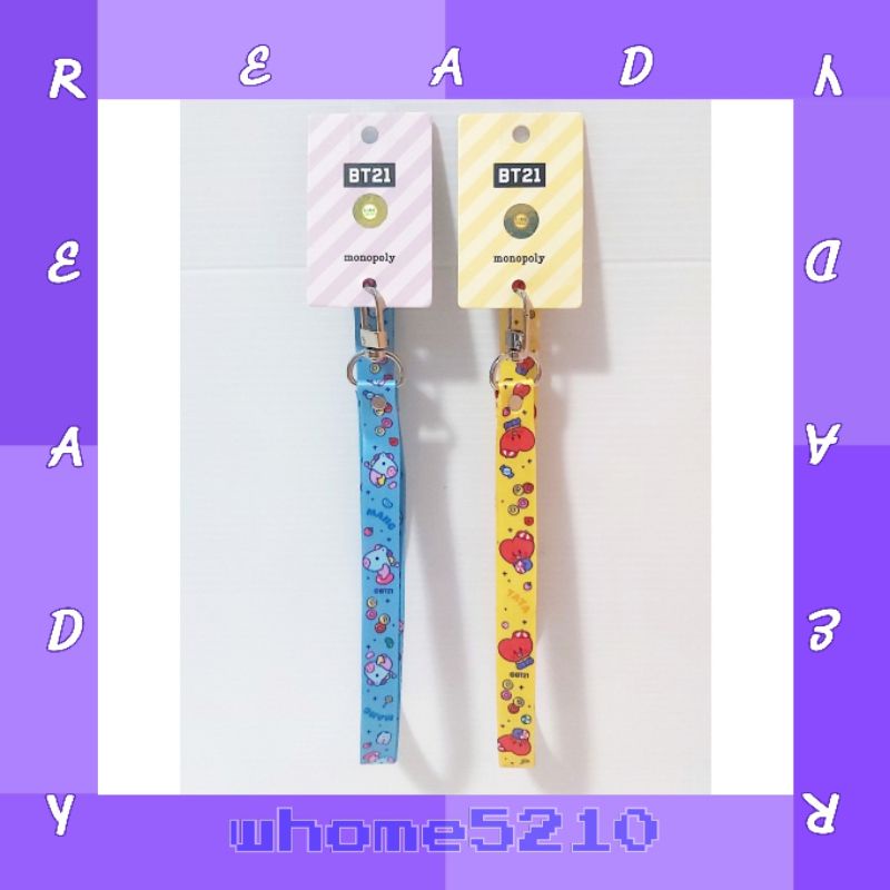 

[READY] BT21 Mang & Tata Neck Strap Jelly Candy / Tali Lanyard