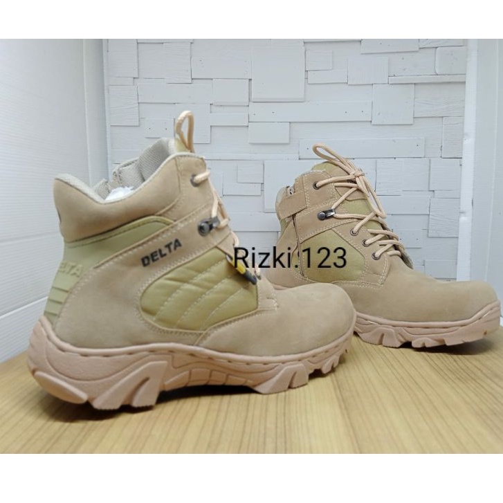 SEPATU SAFETY UJUNG BESI GUNUNG BOOTS HAIKING ADVENTURE TAKTIKAL 6INCI