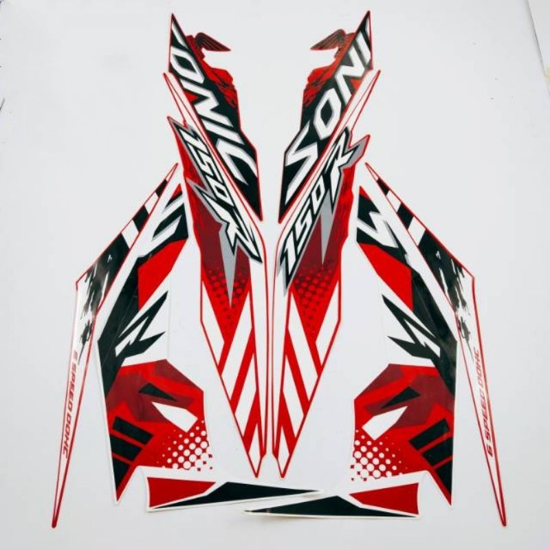 Striping sticker lis honda sonic 150r 2016 2017 merah putih