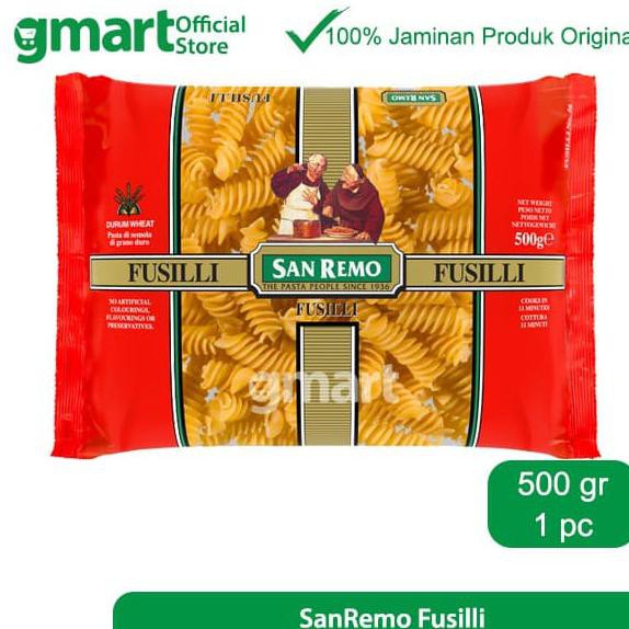 

Terlaris# San Remo Pasta Fusilli 500Gr