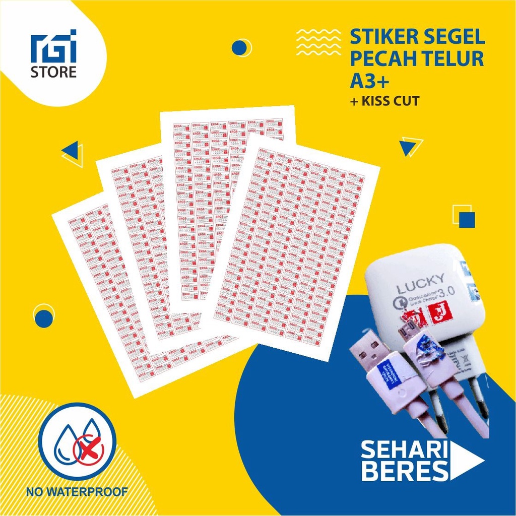 Stiker Segel Garansi Pecah Telur + Cutting