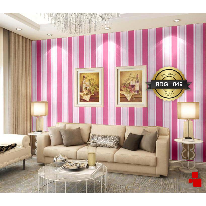 20 Ide Warna Cat Kamar Garis Garis  Pink Putih Feiwie 