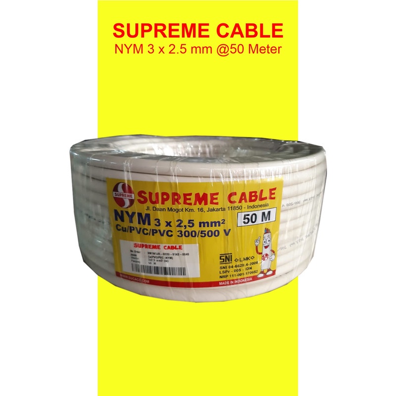 Kabel Supreme NYM 3x2.5 mm @50 Meter SUPREME CABLE