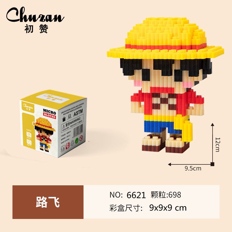 Nano Block One Piece luffy Series mainan balok edukasi anak DIY Bricks Mini