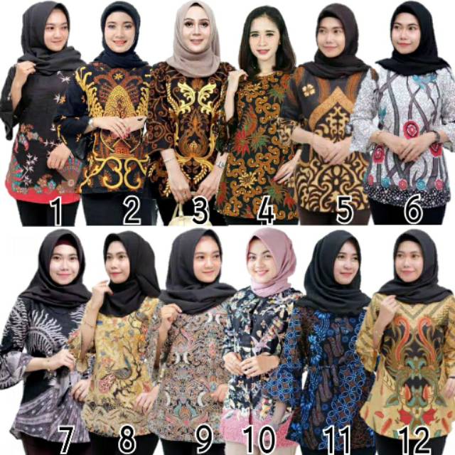 Atasan Batik Dolby Dolbi Dobby Doby Tenun Sutra Tulis Halus Katun ATBM