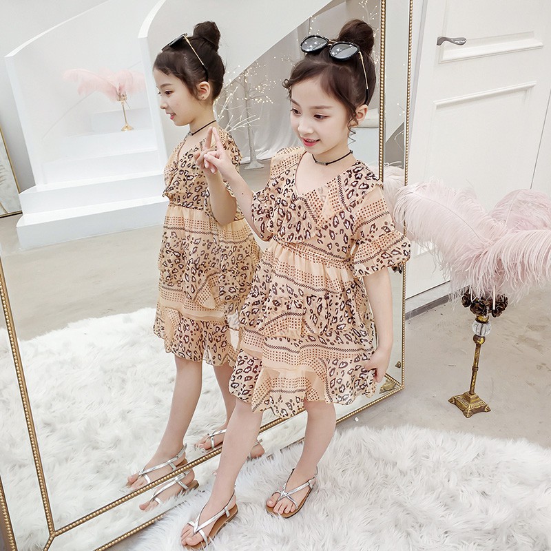 Dress Sifon Korea Anak Perempuan Tanpa Lengan Aksen Sequin