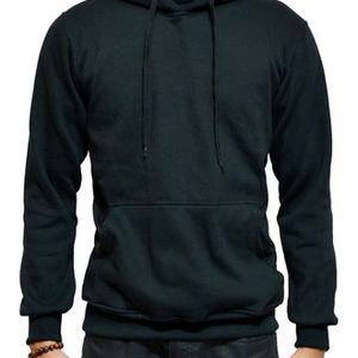 JAKET HOODIE SWEATER POLOS HITAM PREMIUM