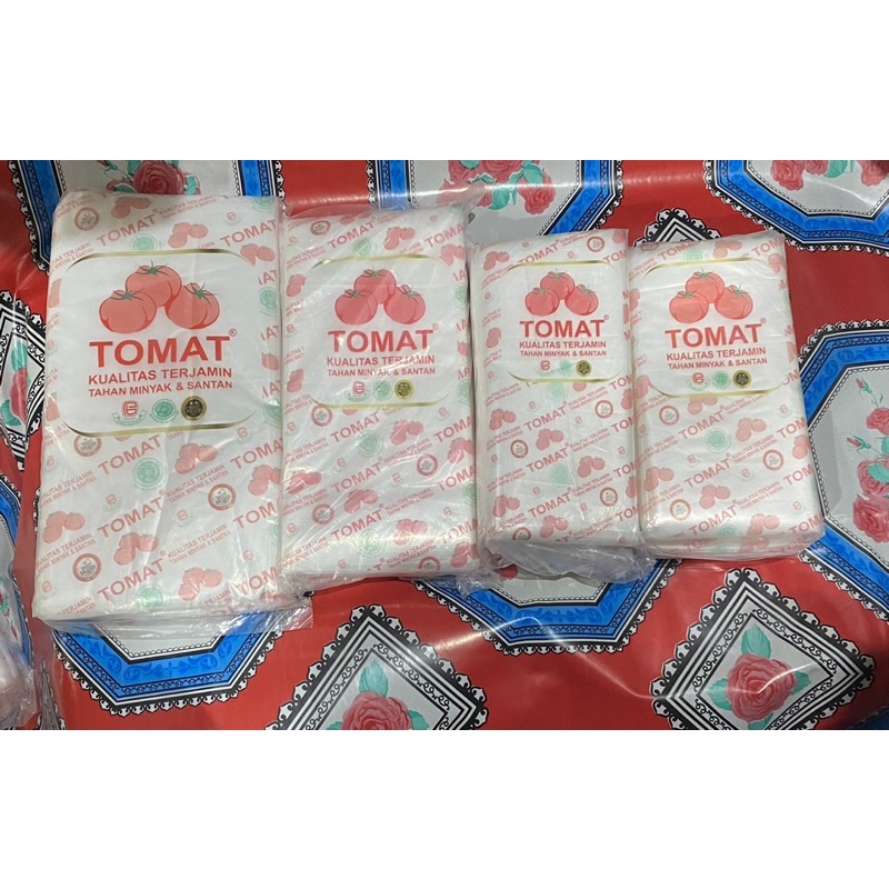 Plastik PE TOMAT uk 15x30, 12x25, 10x20, 9x20 (isi 4pcs = 1kg)