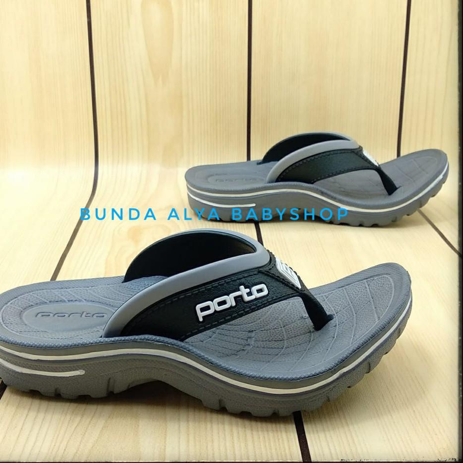 Sendal Anak Laki Laki Usia 4 5 6 7 Tahun Karet Anti Licin - Sandal Jepit Anak Cowok Karet ABU Anti S