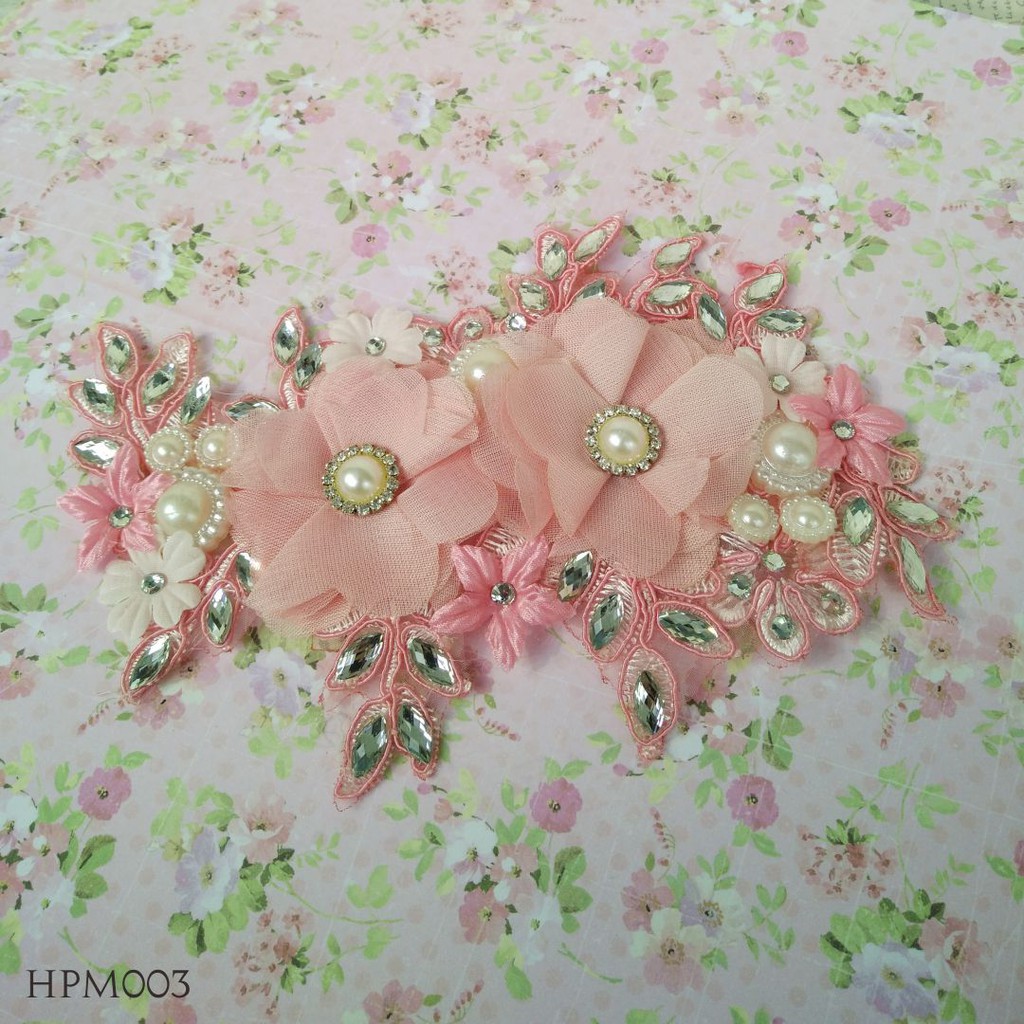 [READY STOCK] AKSESORIS RAMBUT HEADPIECE PENGANTIN HAIRPIECE PINK HPM003