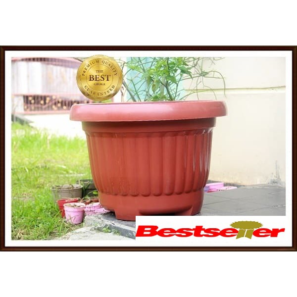  Pot  Bunga  Plastik  Warna 30 Cm KHUSUS GOJEK Shopee Indonesia