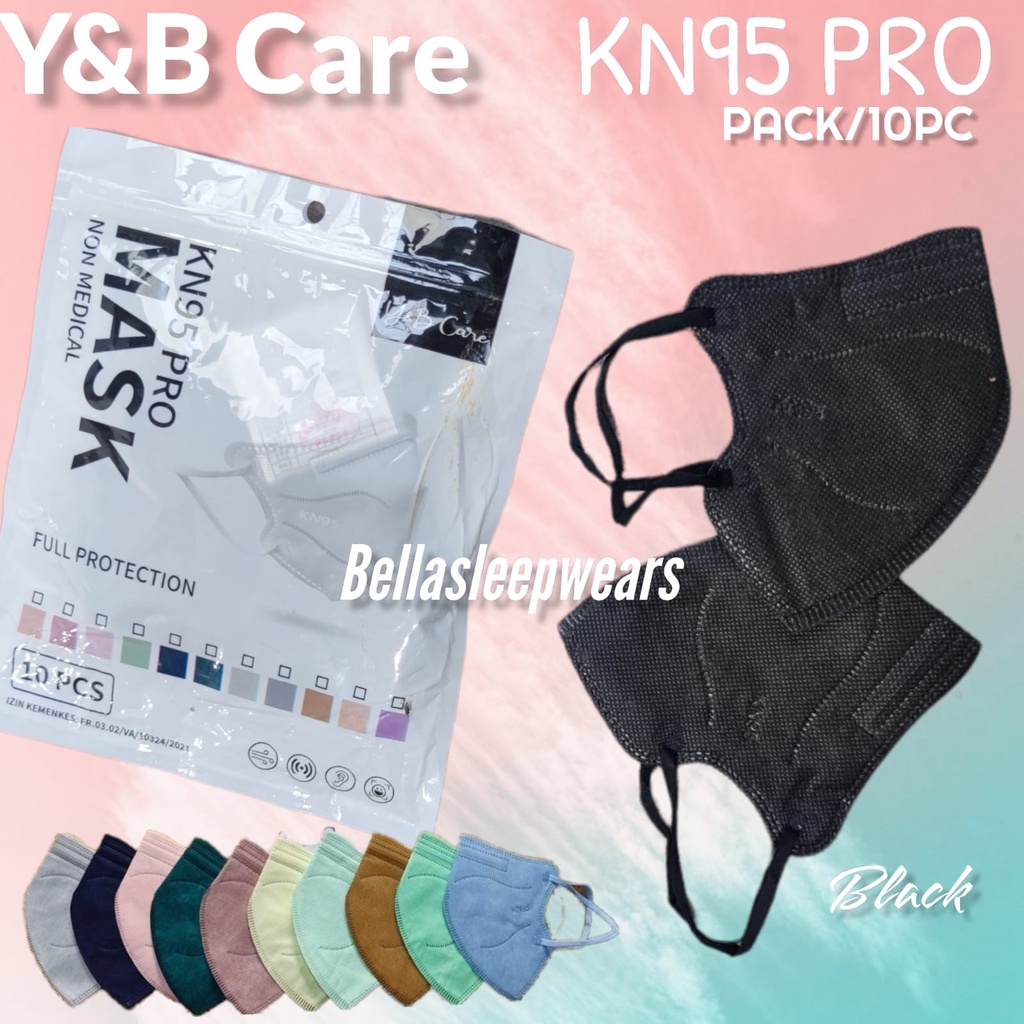 KN95 PRO Y&amp;B CARE 5PLY PACK ISI 10 - MASKER KN95 PRO / PRO HYBRID NEW YB CARE KOREA KEMENKES RI