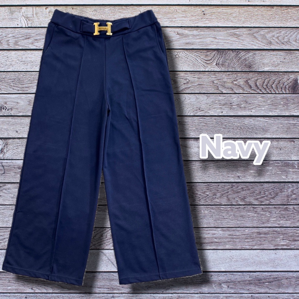 CELANA KULOT HW CULLOTE POLOS HIGHWAIST STANDART WANITA KULOT BELT H IMPORT PINGGANG KARET BAHAN MELAR