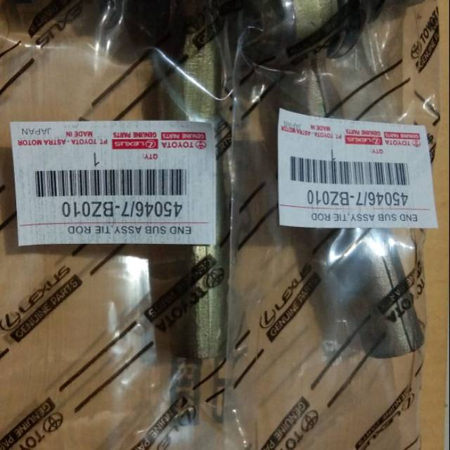 tie rod pendek avanza xenia 1.3/ 1.5 made japan set