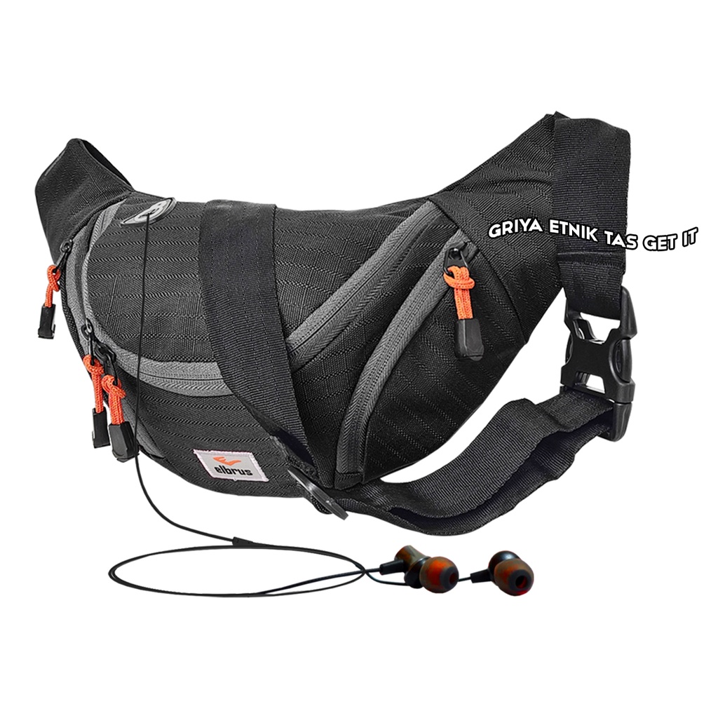 ELBRUS Waistbag Tas Pinggang Pria Selempang Soren Cowok