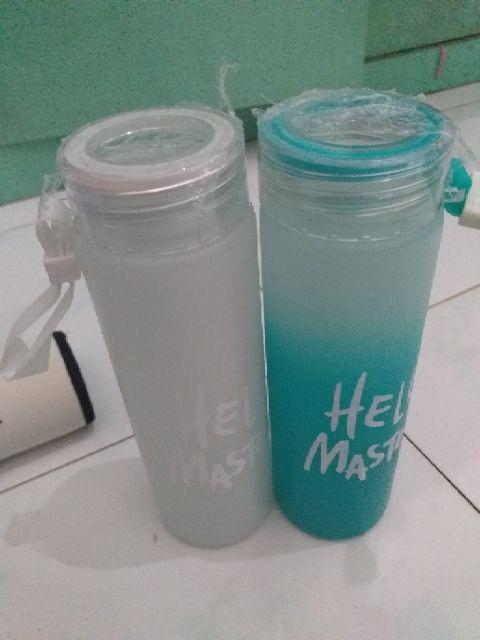Botol Kaca Hello Master 480 Ml + Pouch Busa / Sarung Busa