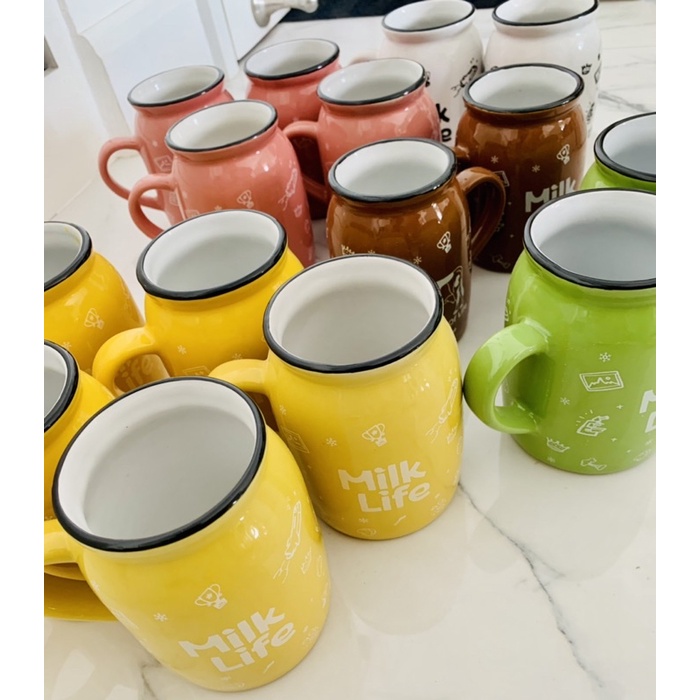 Milk Life Mug cangkir gelas susu milklife murah bagus kwalitas ok
