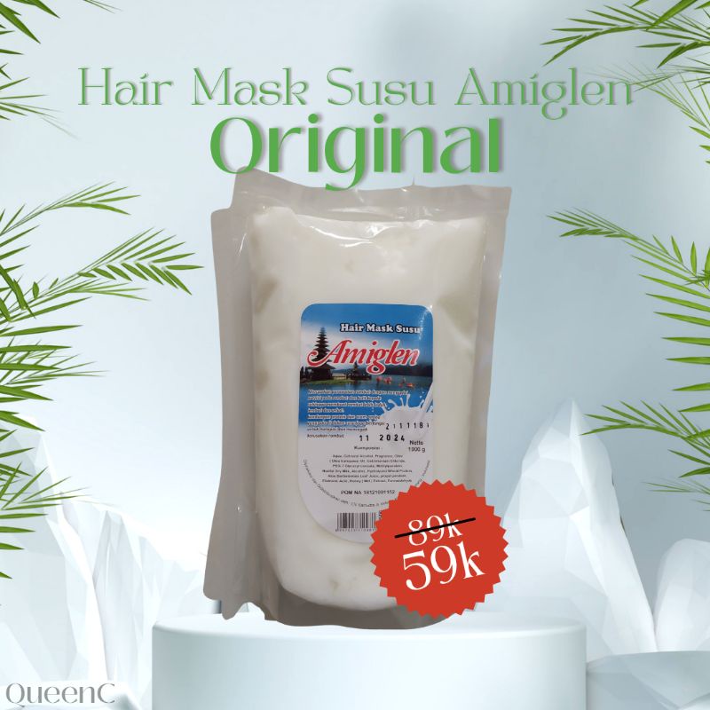 Amiglen - Hair Mask Susu Pompia Original 1kg Masker Rambut Rontok BPOM