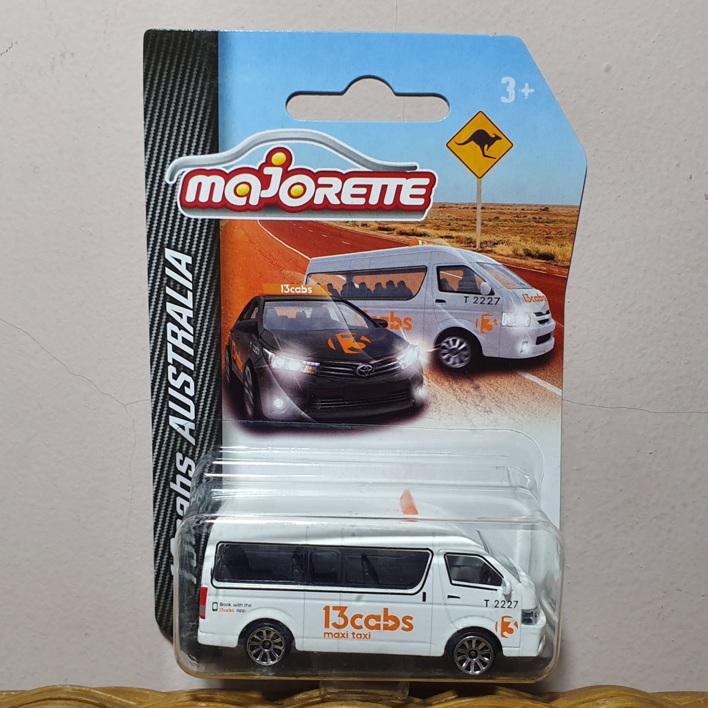Hiace putih travel taksi Diecast mobil Majorette 13 Cabs Australia Toyota