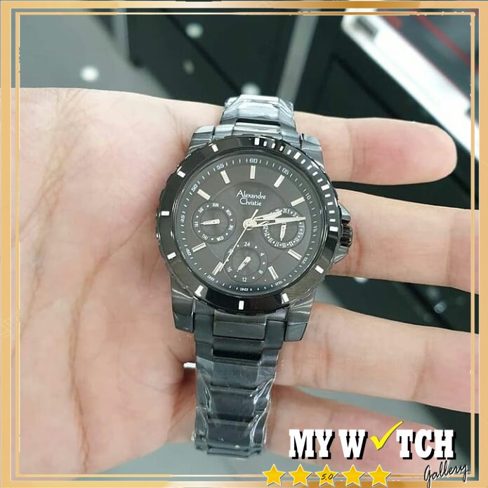 Jam Tangan Wanita Alexandre Christie 6141 Black / Alexander Christie Wanita AC 6141 Original